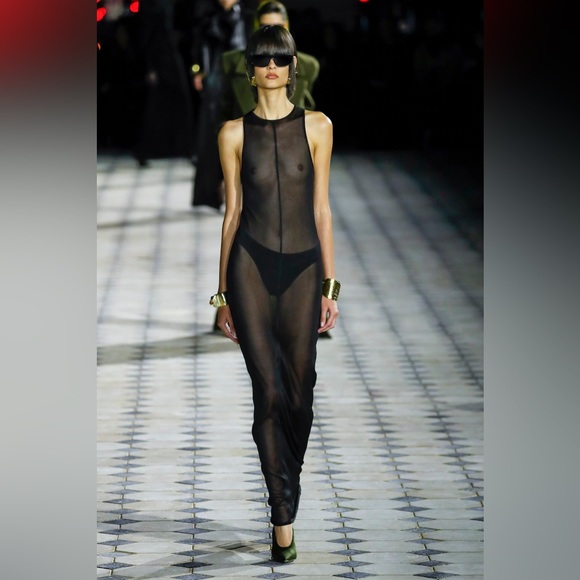 YSL SHEER MAXI DRESS